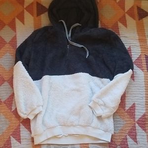 Super soft sherpa hoodie with zipper